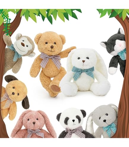 Amazon.co.jp: Snug A Babies 5セット 動物とテディベア - ぬいぐるみ